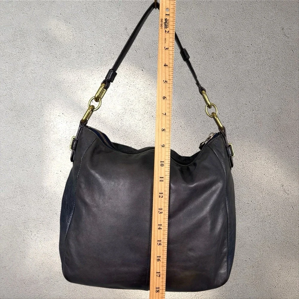 COACH Ashlyn Chelsea Dark Navy Teal Hobo Shoulder Hobo Bag Purse F17816